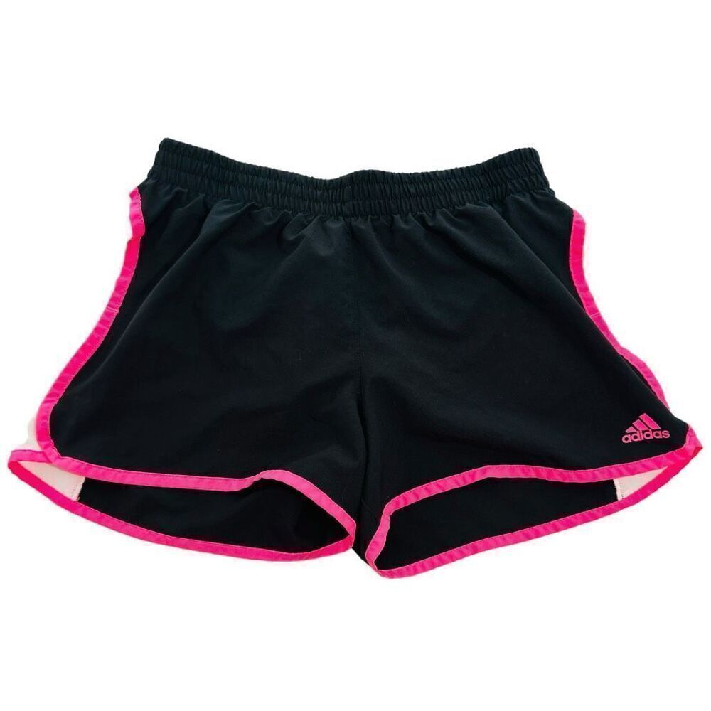 Adidas Climalite Athletic Shorts Black Neon Pink Women’s XS